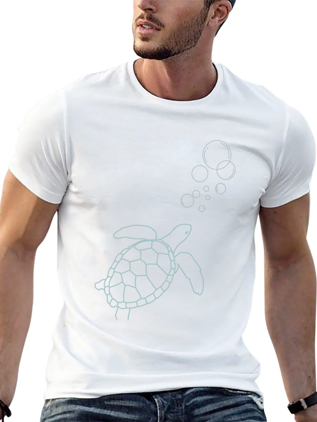 Sea Turtle Graphic Tee - Black Casual Style