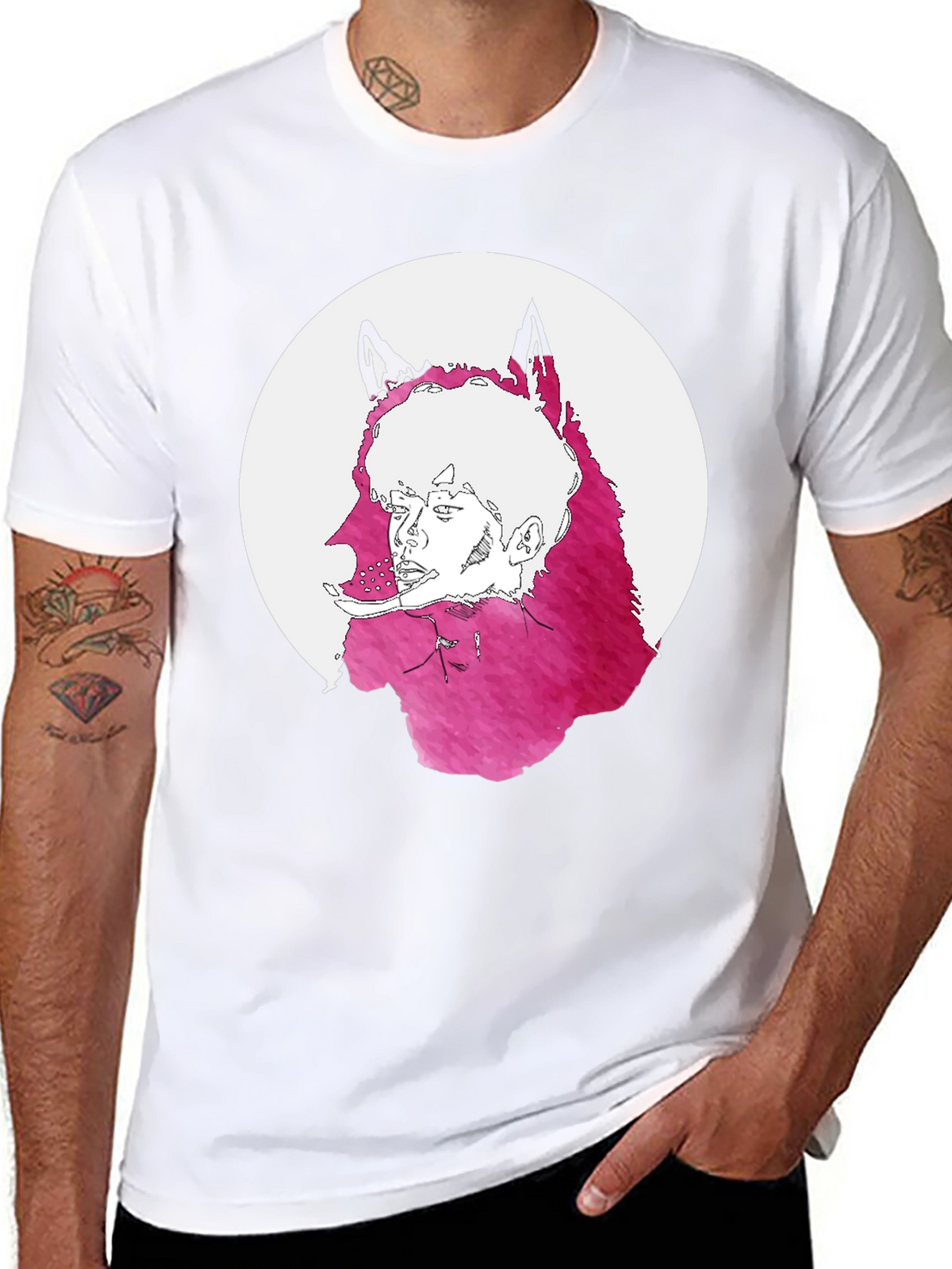 Wolf Graphic Tee - Unique Mens T-Shirt