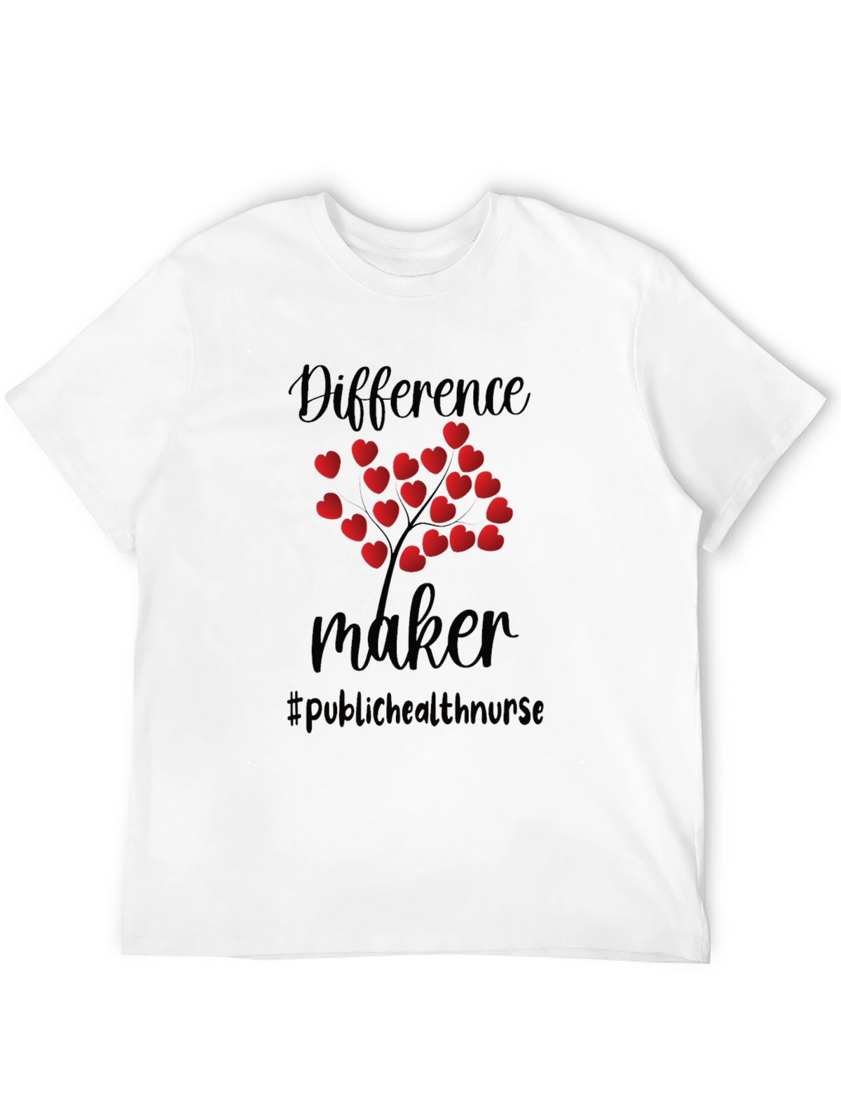 Difference Maker Heart Tree Black Tee