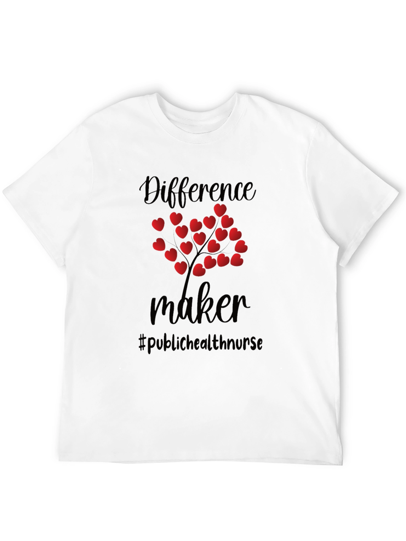 Difference Maker Heart Tree Black Tee
