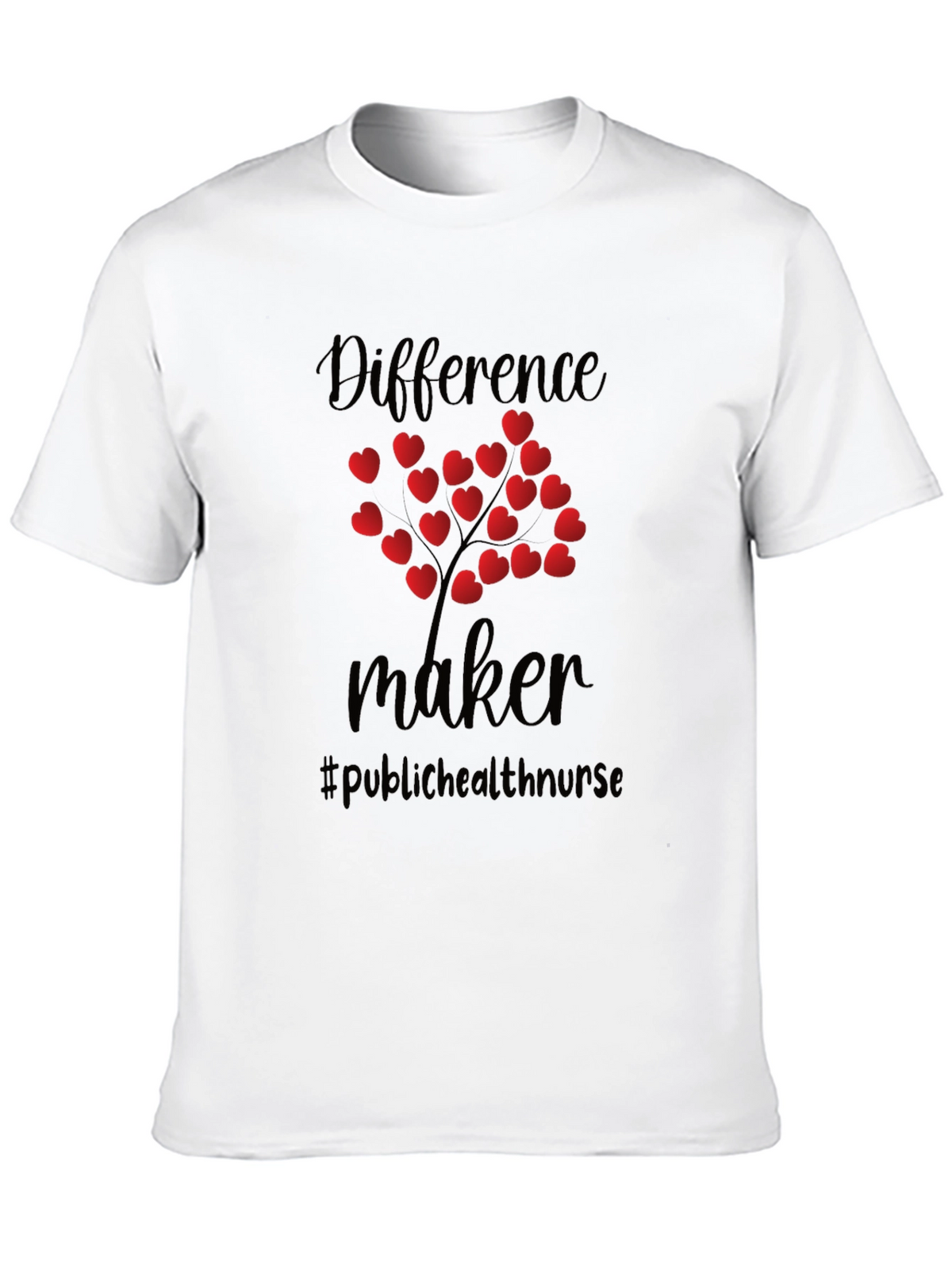 Difference Maker Heart Tree Black Tee