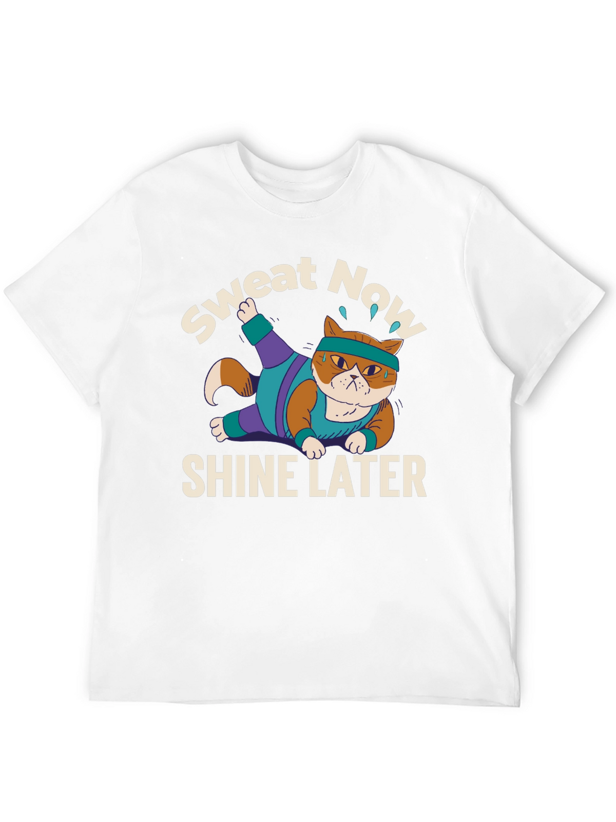 Sweat Now Shine Later Cat Gym T-Shirt