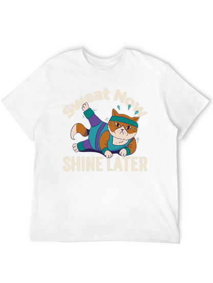 Sweat Now Shine Later Cat Gym T-Shirt
