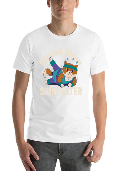 Sweat Now Shine Later Cat Gym T-Shirt