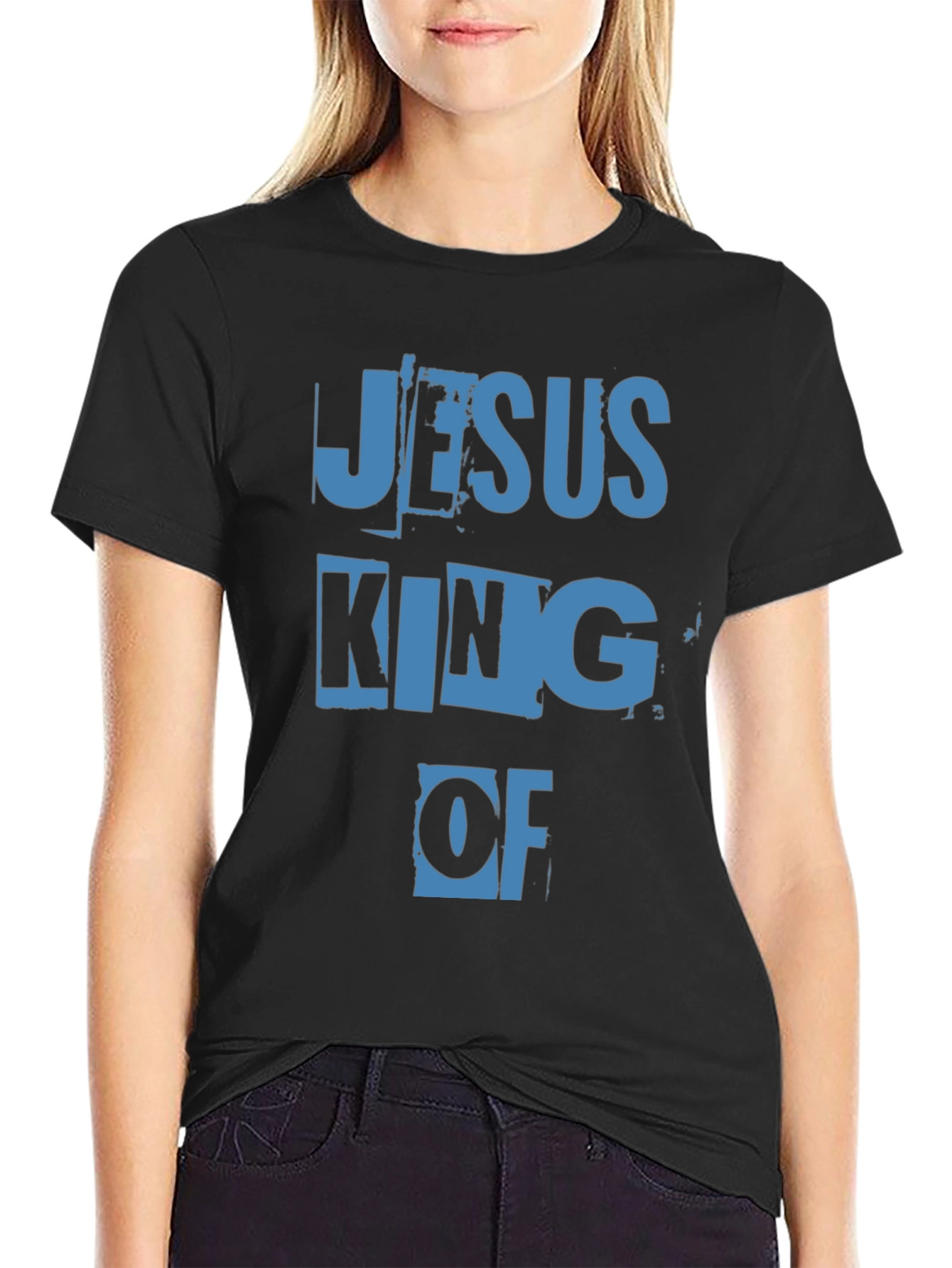 Jesus King Of Black T-Shirt