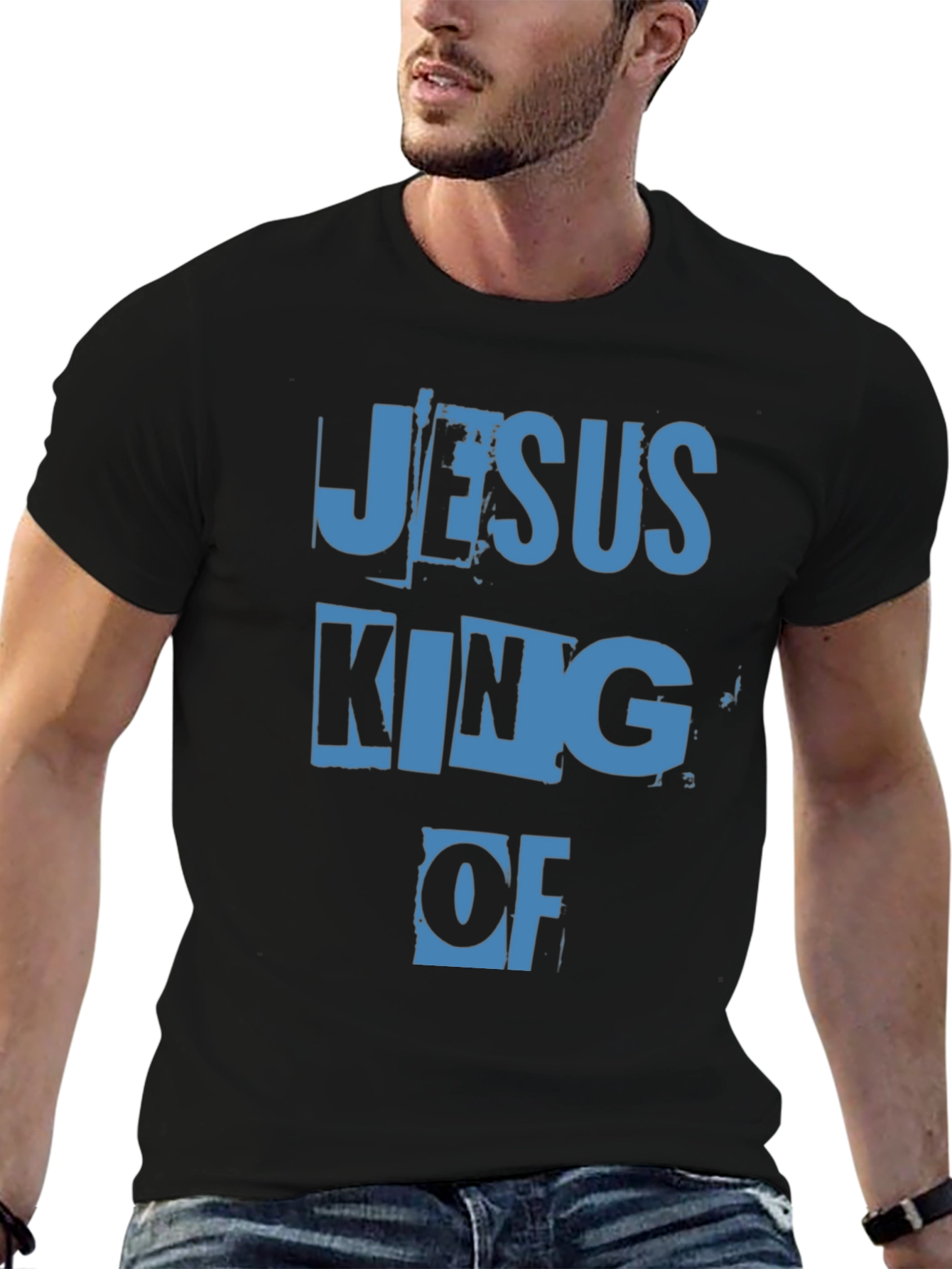 Jesus King Of Black T-Shirt