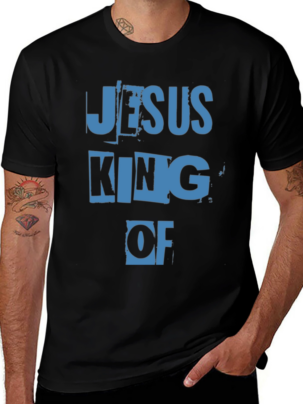 Jesus King Of Black T-Shirt
