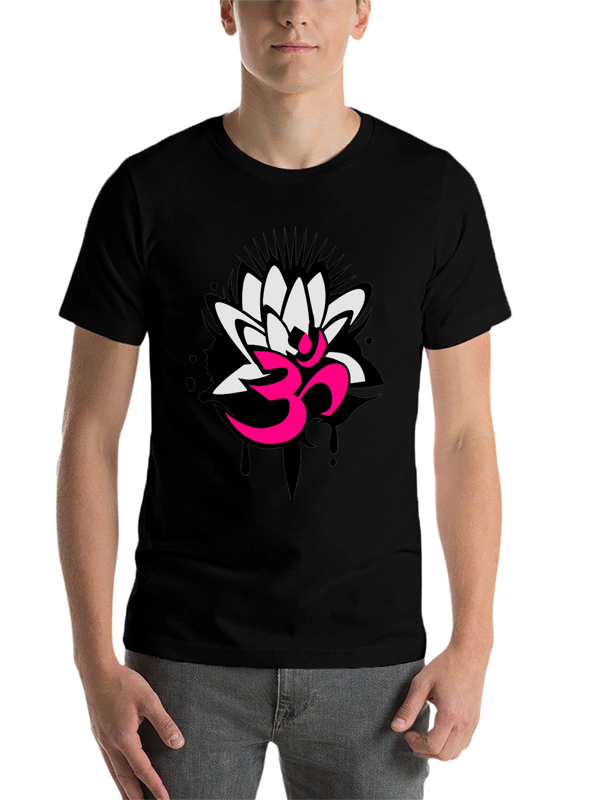 Om Lotus Graphic Tee - Yoga Inspired Design