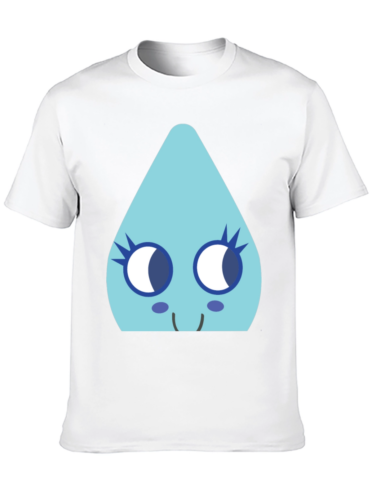 Cute Teardrop Character Black T-Shirt