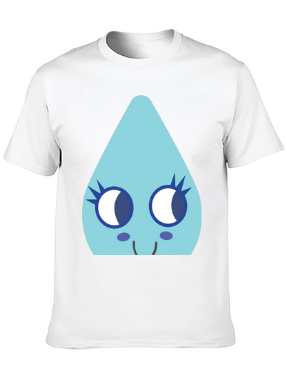Cute Teardrop Character Black T-Shirt