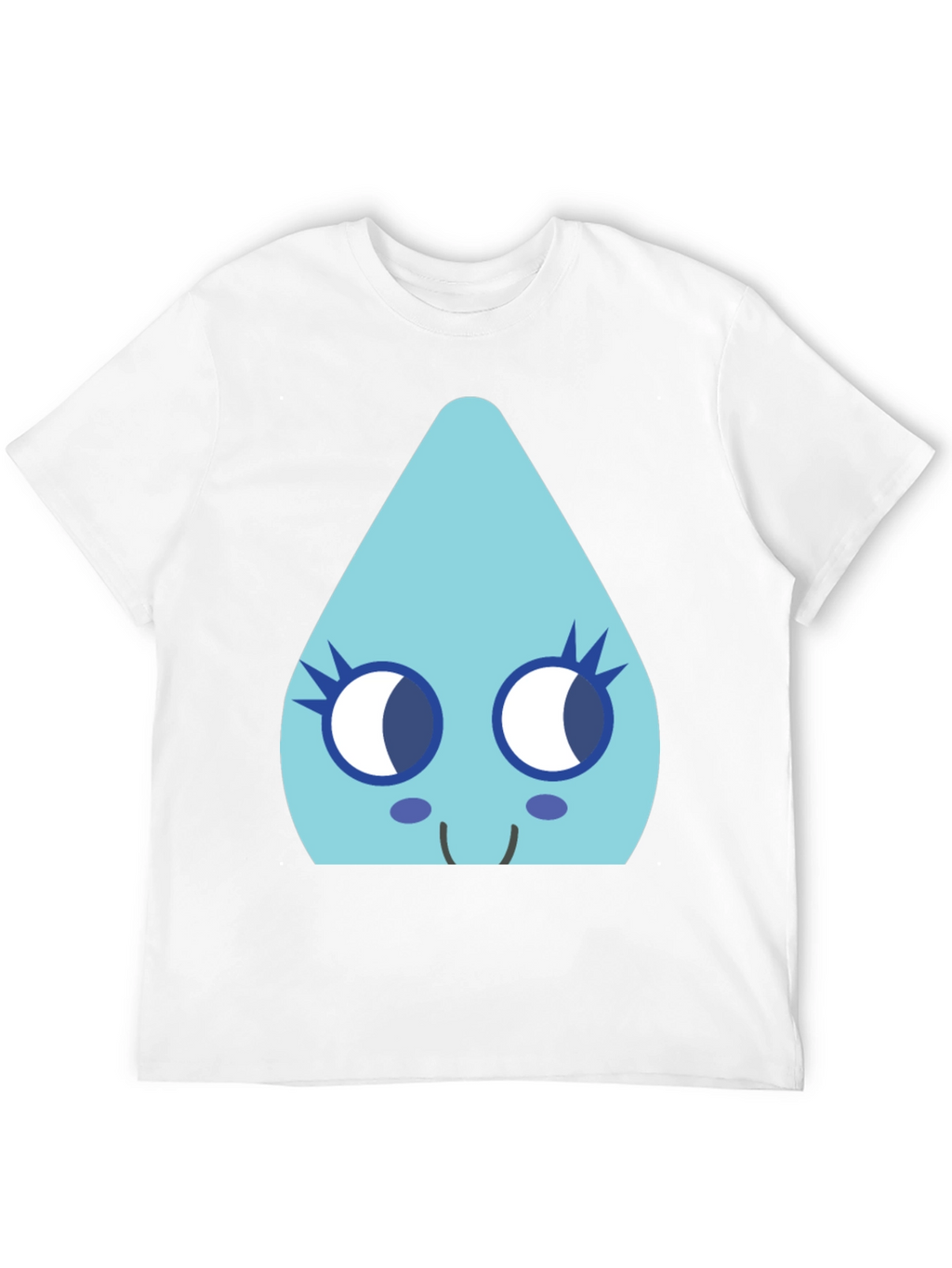 Cute Teardrop Character Black T-Shirt