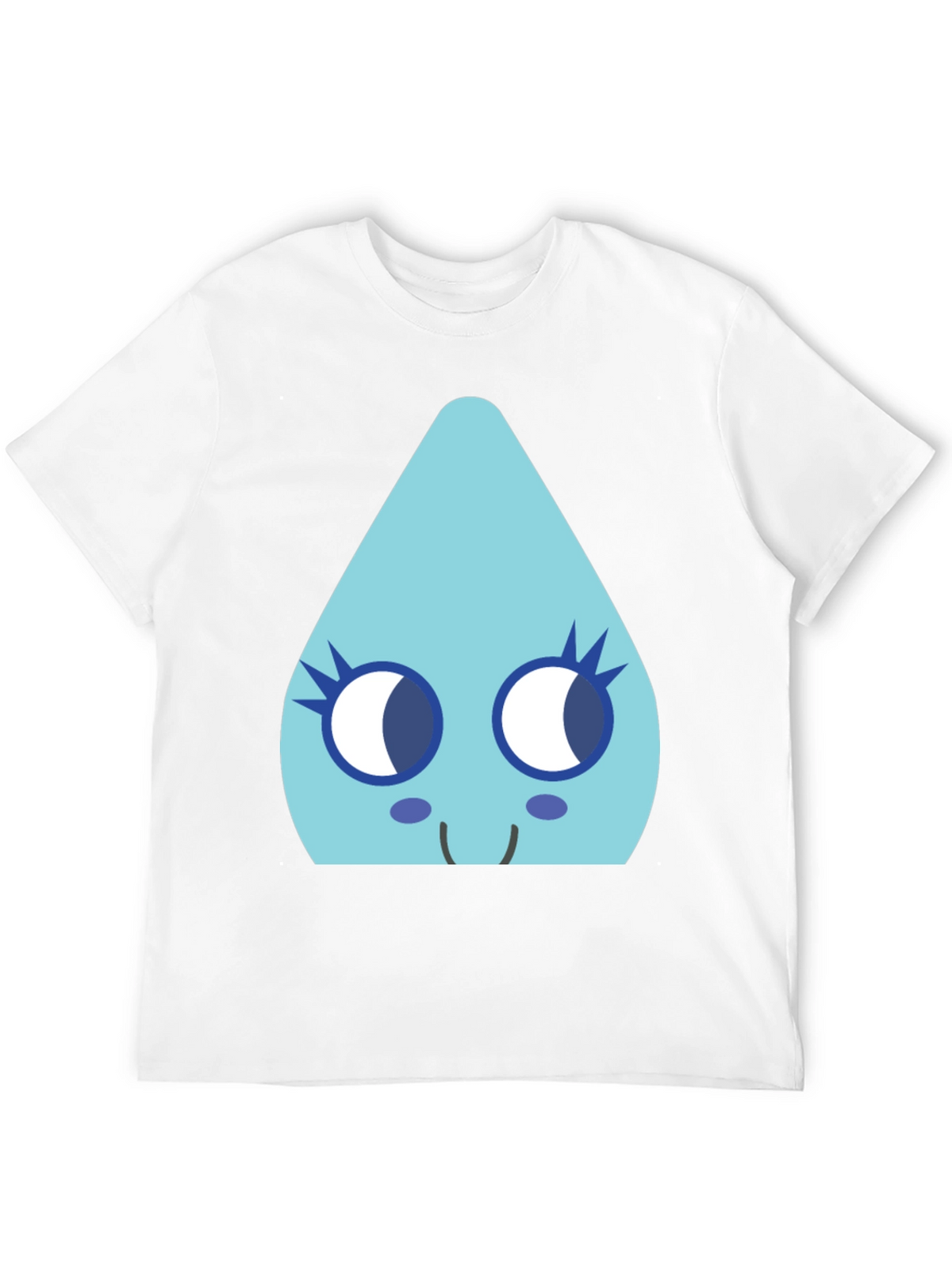 Cute Teardrop Character Black T-Shirt