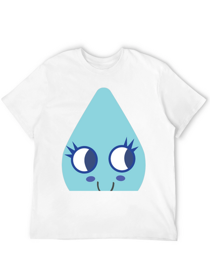 Cute Teardrop Character Black T-Shirt