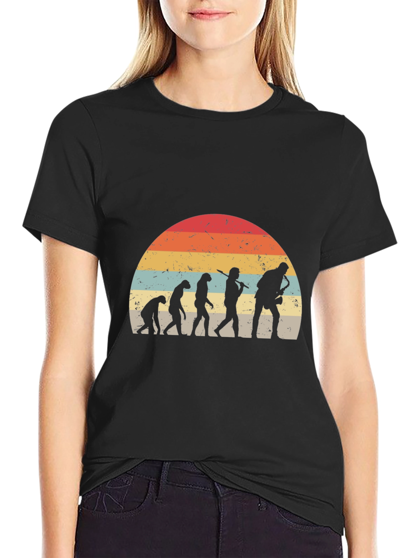 Evolution Saxophone Retro T-Shirt