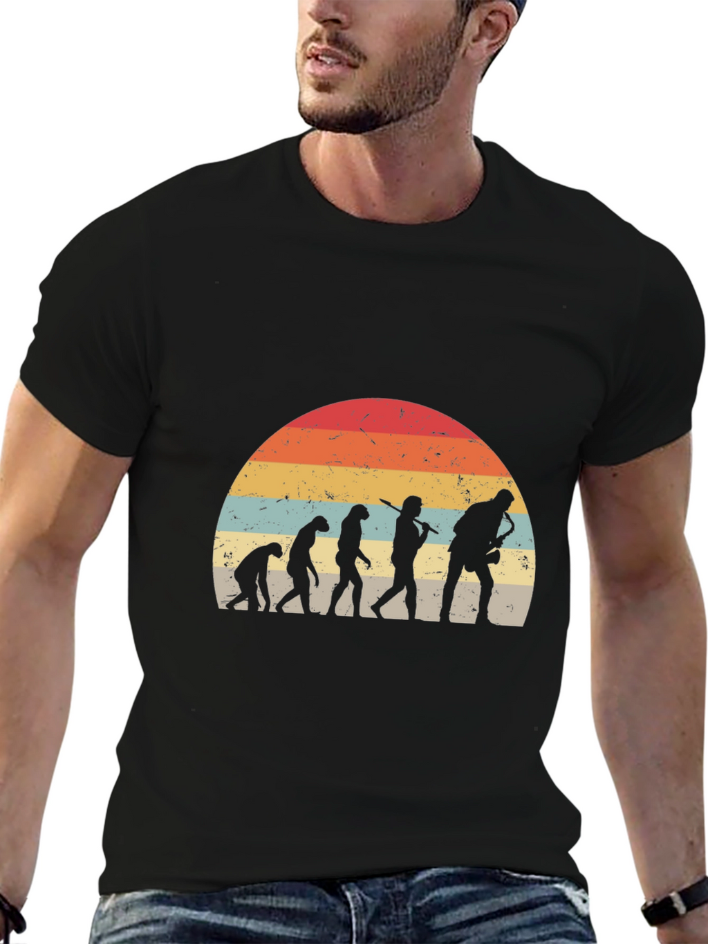 Evolution Saxophone Retro T-Shirt