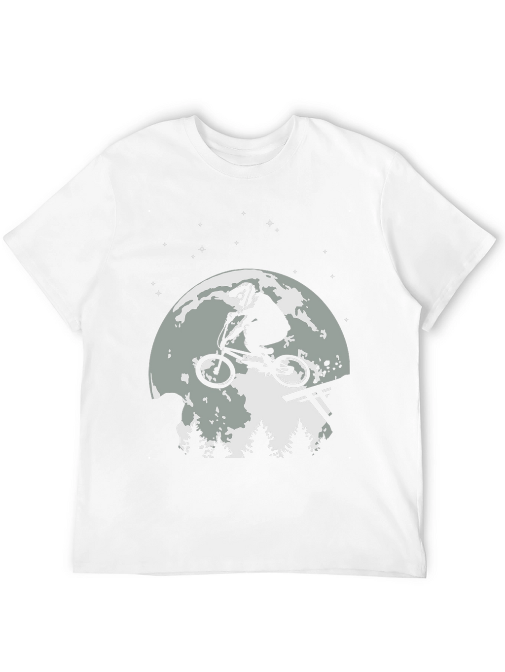 BMX Rider Moon T-Shirt - Black Graphic Tee