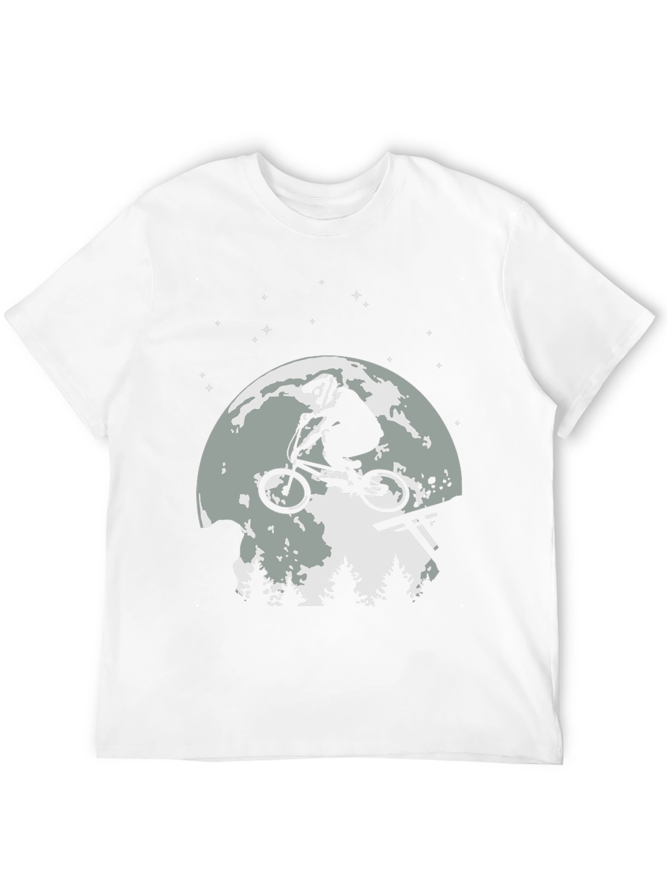 BMX Rider Moon T-Shirt - Black Graphic Tee