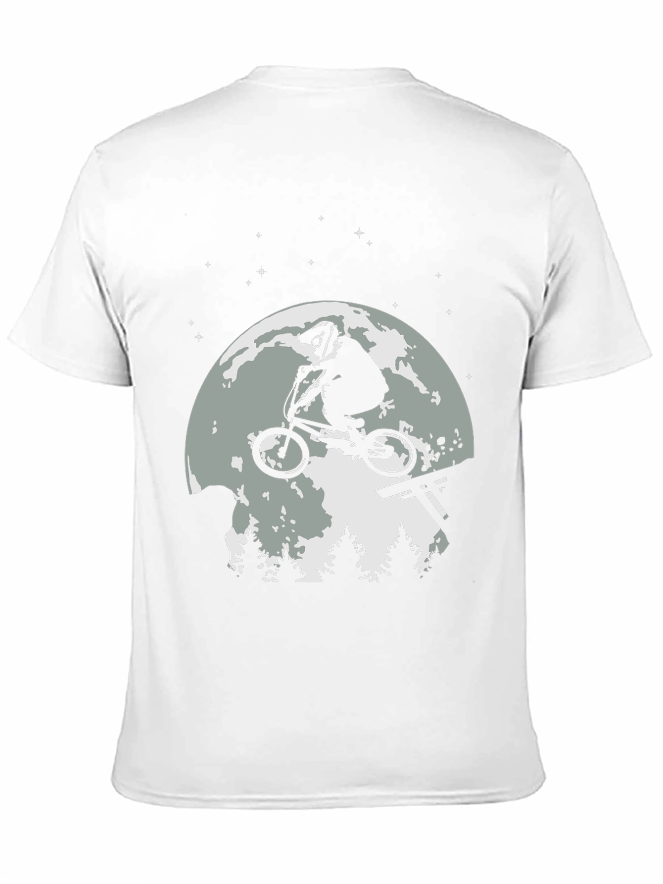 BMX Rider Moon T-Shirt - Black Graphic Tee