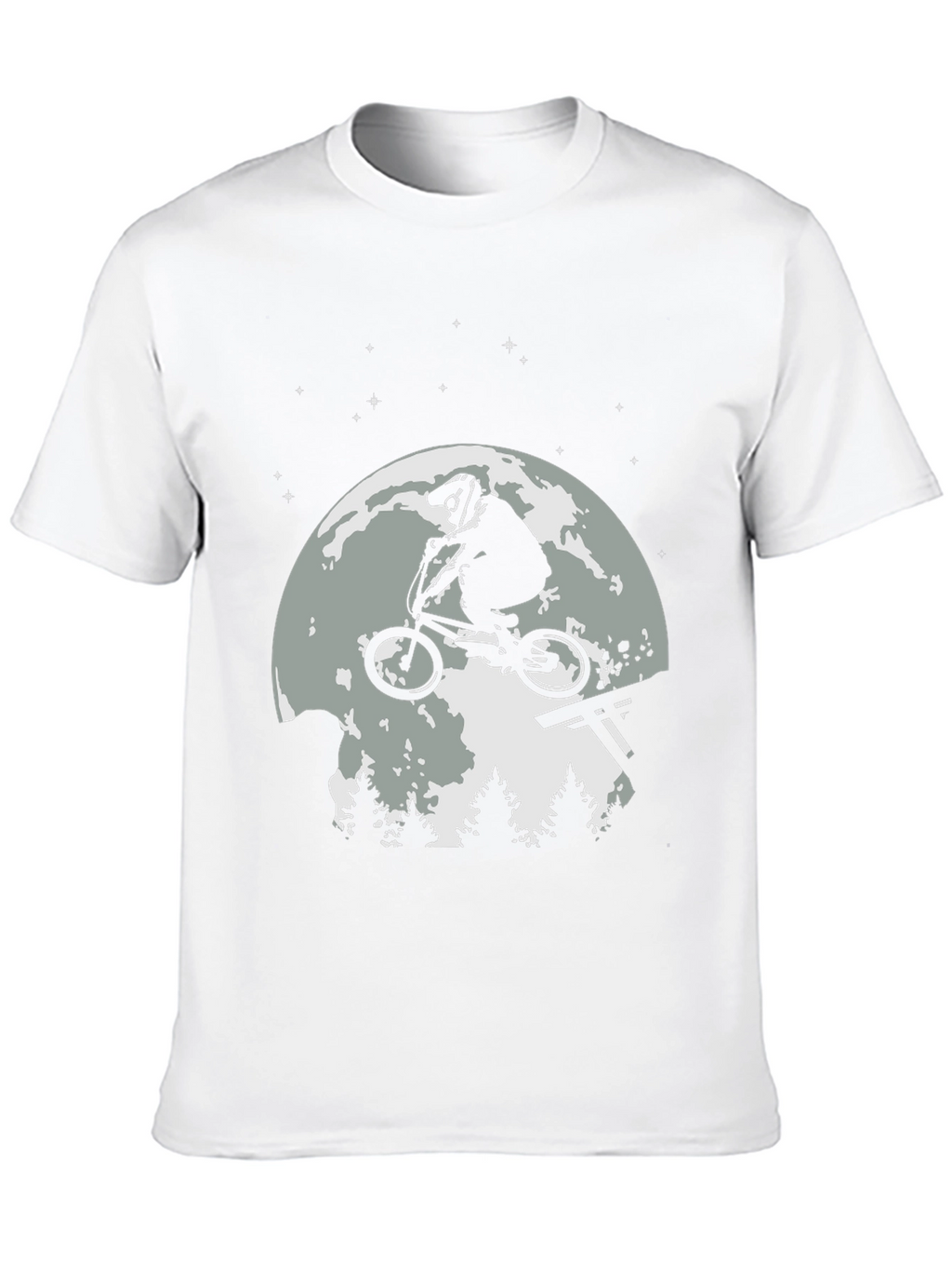 BMX Rider Moon T-Shirt - Black Graphic Tee