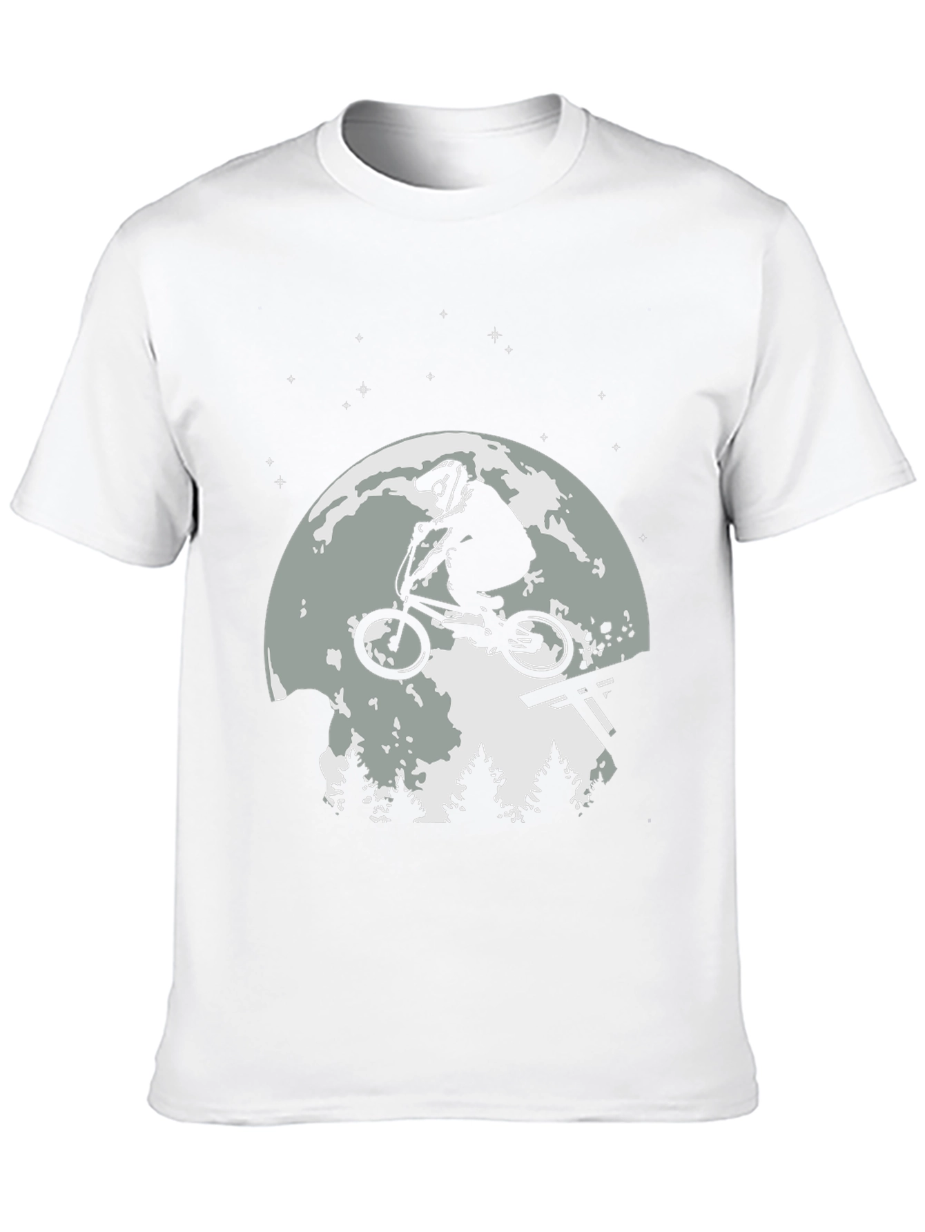BMX Rider Moon T-Shirt - Black Graphic Tee
