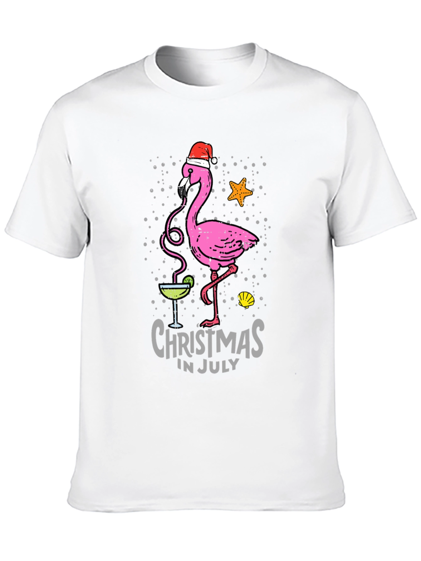 Christmas in July Flamingo T-Shirt