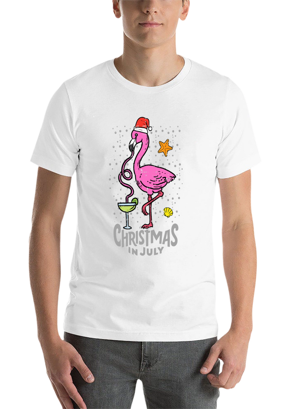 Christmas in July Flamingo T-Shirt