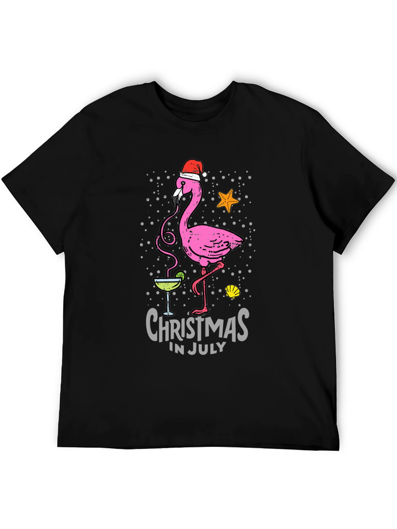Christmas in July Flamingo T-Shirt