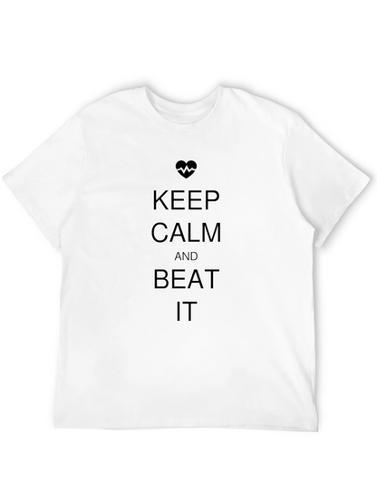 Keep Calm and Beat It Black T-Shirt
