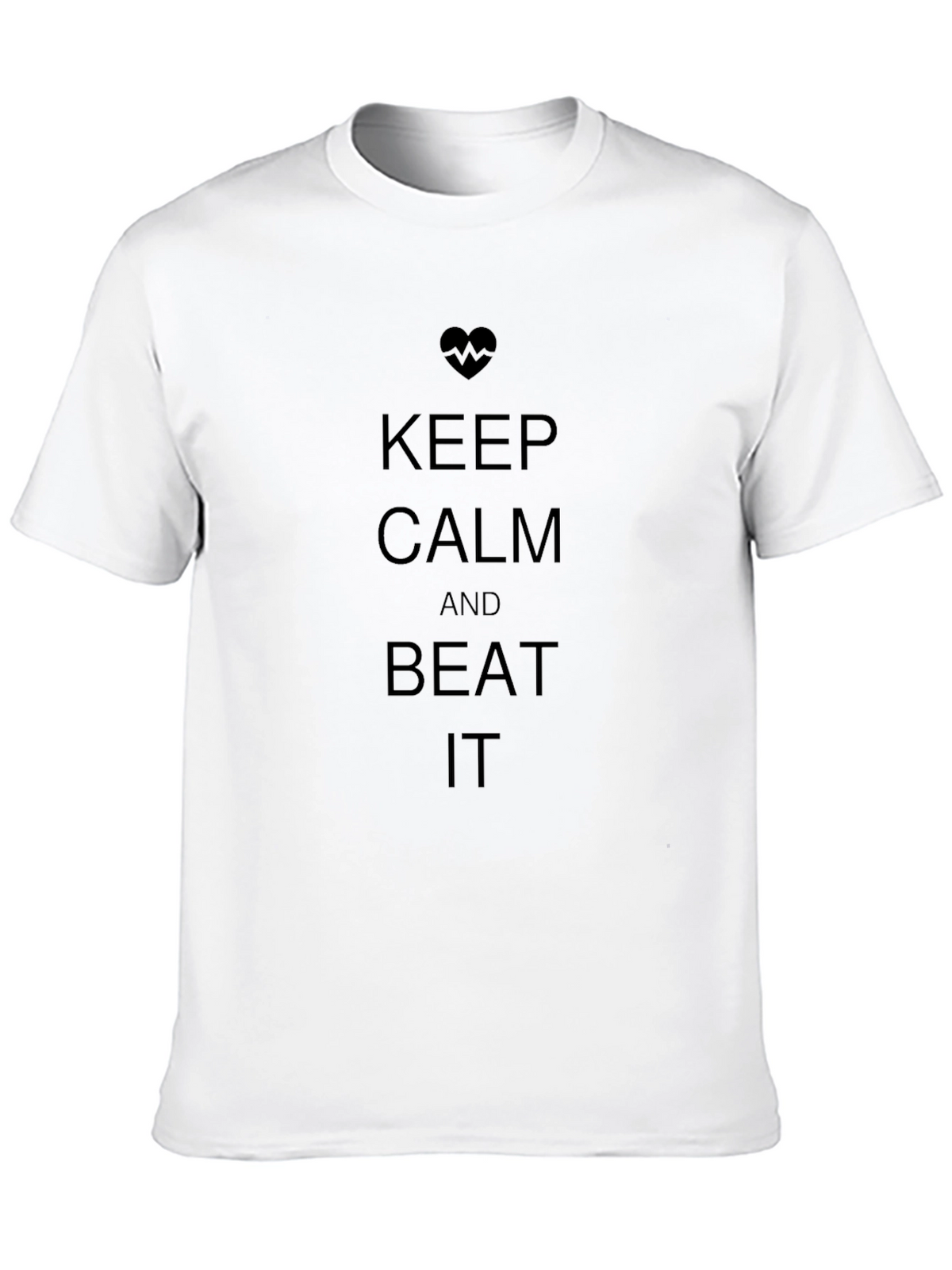 Keep Calm and Beat It Black T-Shirt