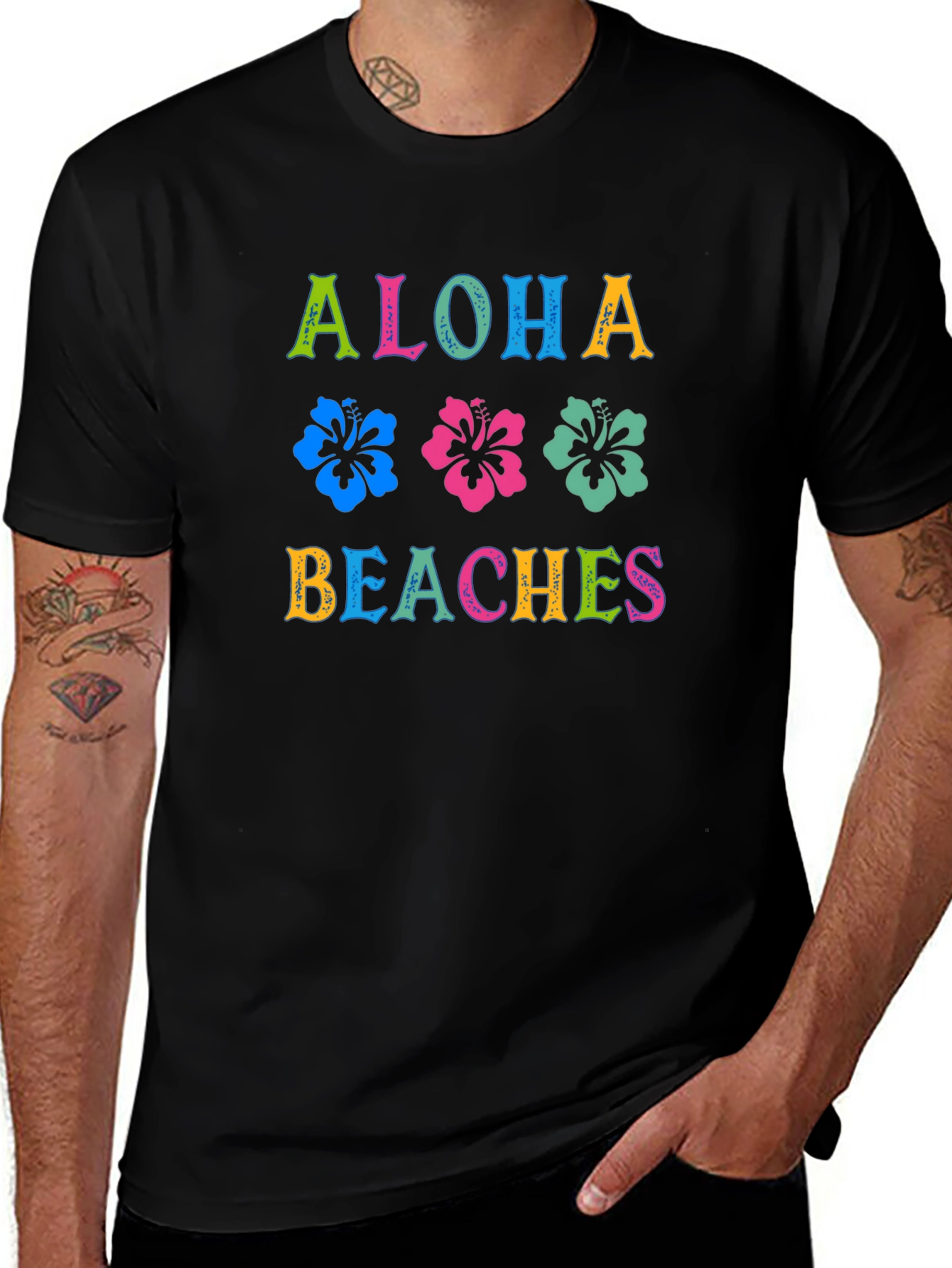 Aloha Beaches Graphic Tee | Tropical Summer Shirt