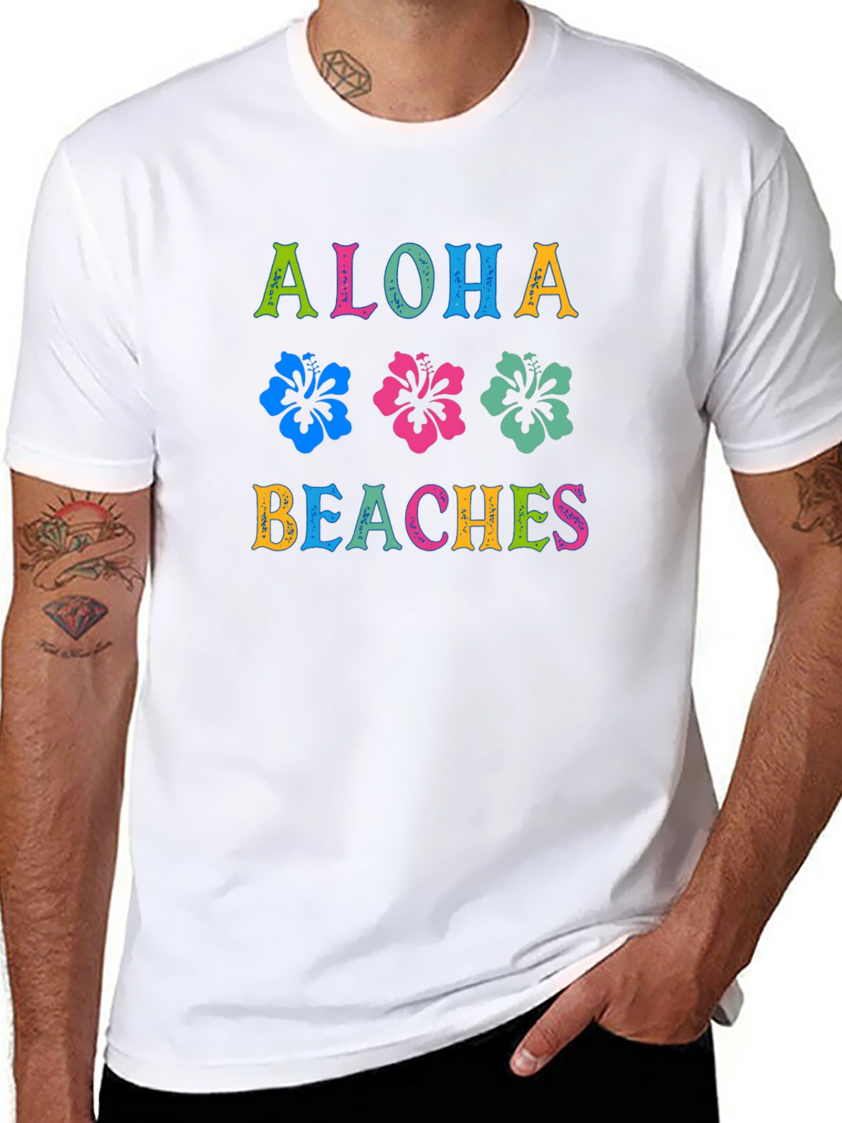 Aloha Beaches Graphic Tee | Tropical Summer Shirt