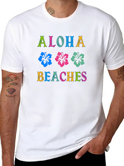 Aloha Beaches Graphic Tee | Tropical Summer Shirt