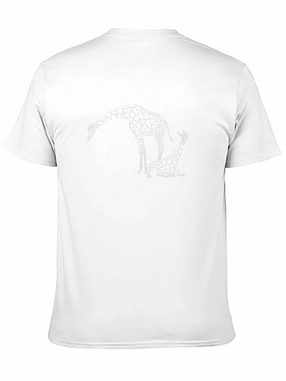 Giraffe Print Black T-Shirt