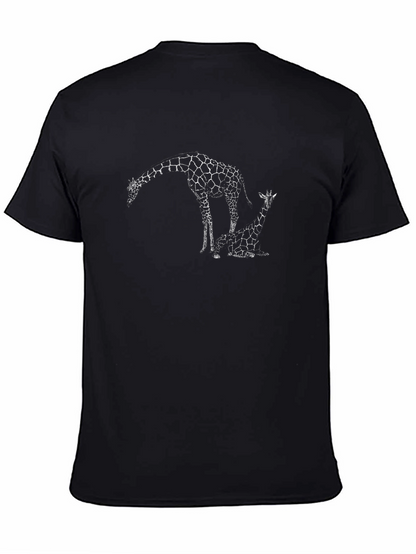 Giraffe Print Black T-Shirt