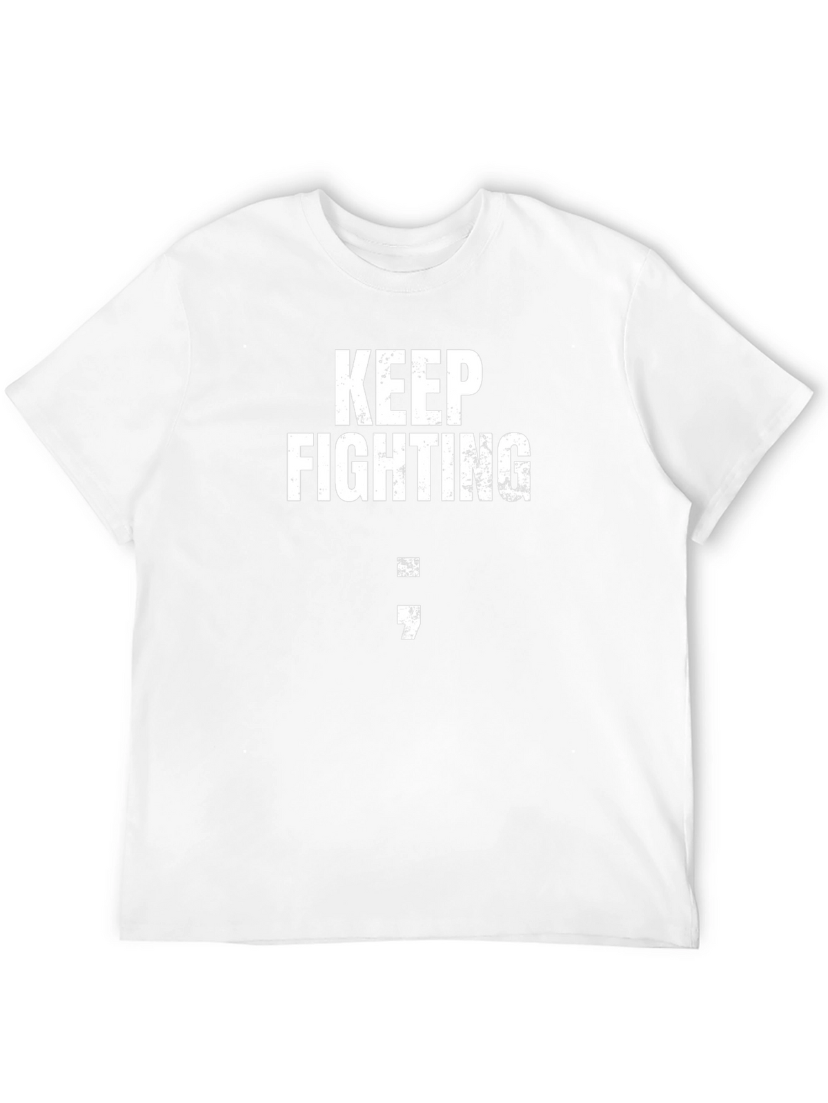 Keep Fighting Semicolon Graphic T-Shirt