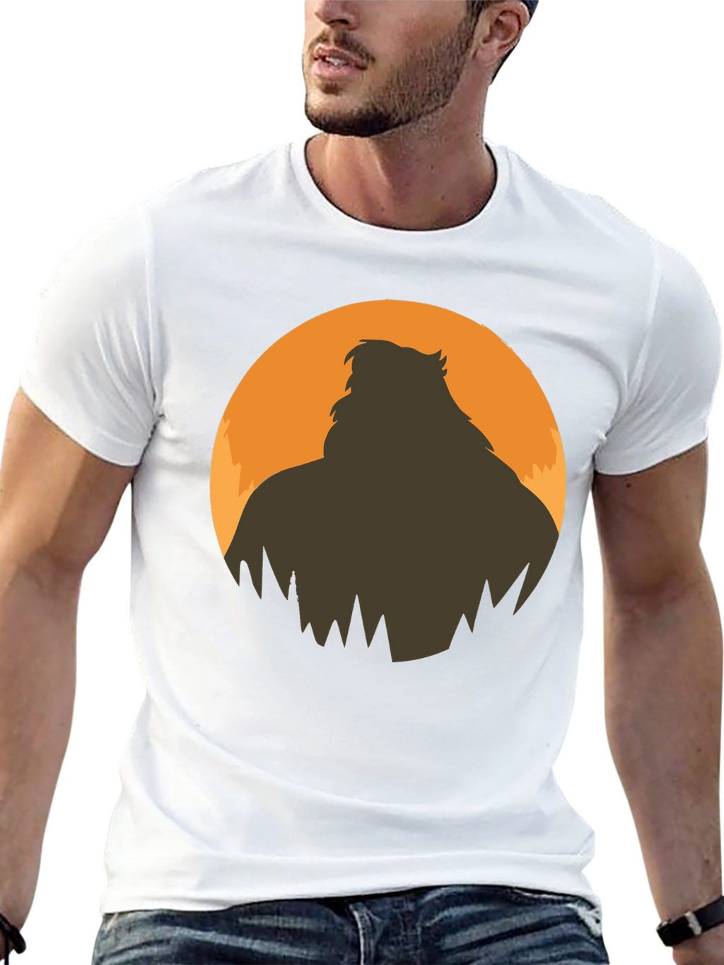 Bigfoot Silhouette Graphic Tee - Mens Black T-Shirt