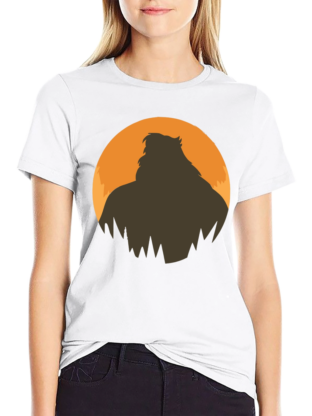 Bigfoot Silhouette Graphic Tee - Mens Black T-Shirt