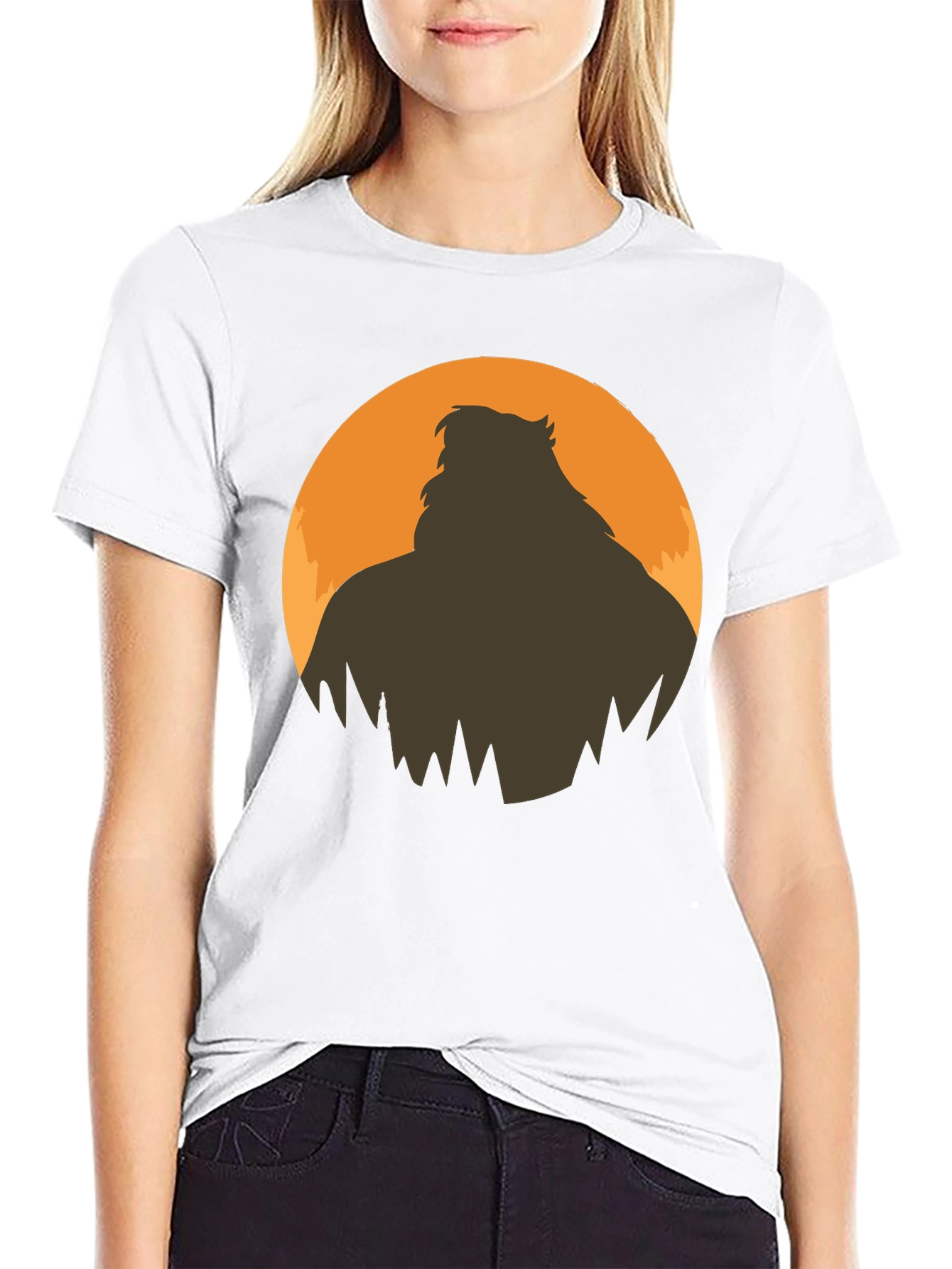 Bigfoot Silhouette Graphic Tee - Mens Black T-Shirt