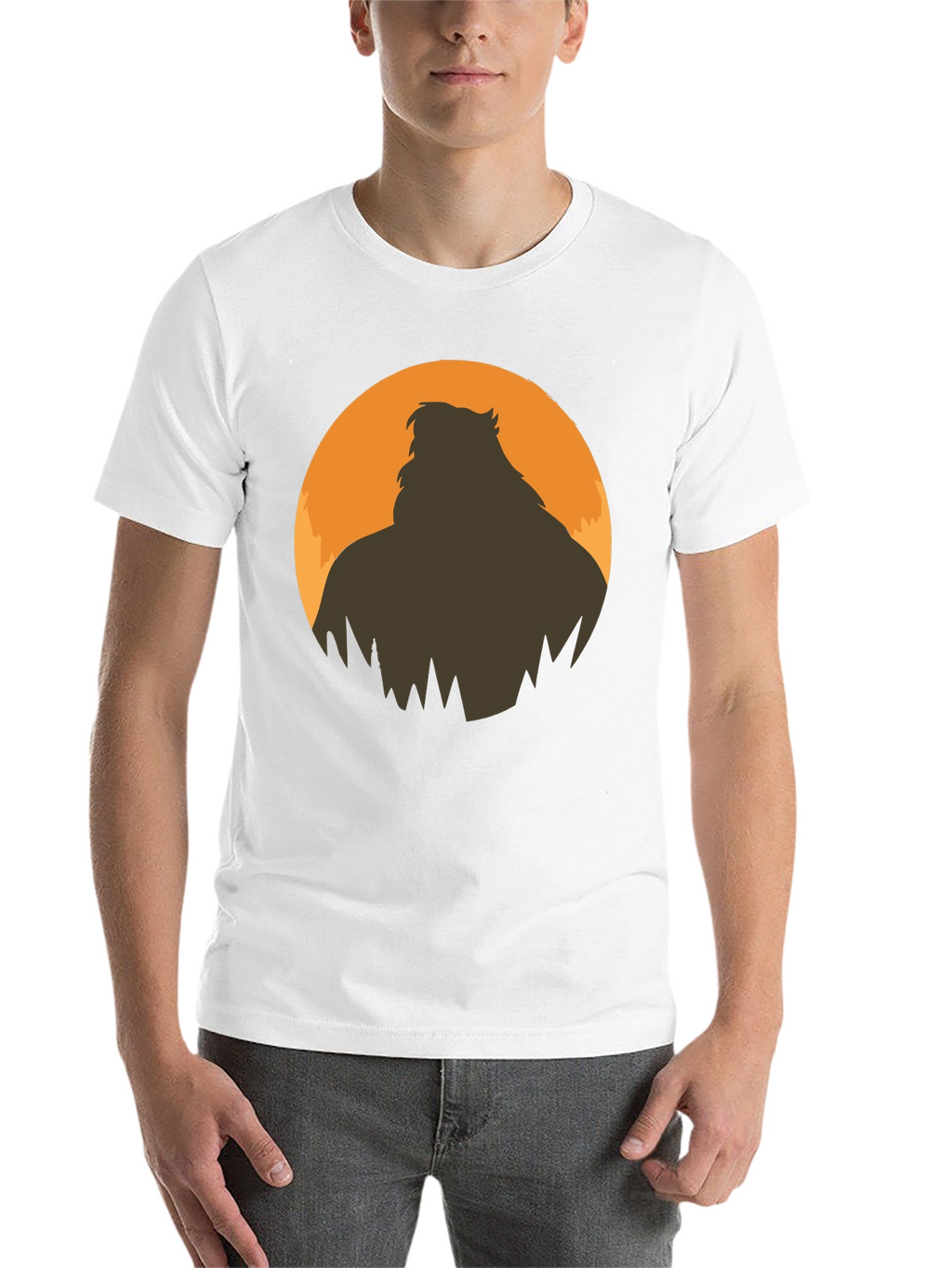 Bigfoot Silhouette Graphic Tee - Mens Black T-Shirt