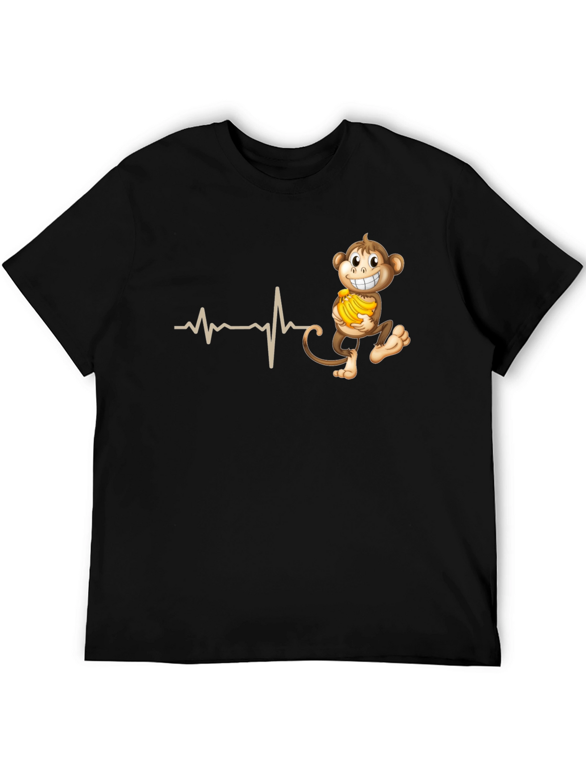 Funny Monkey Heartbeat T-Shirt - Novelty Tee