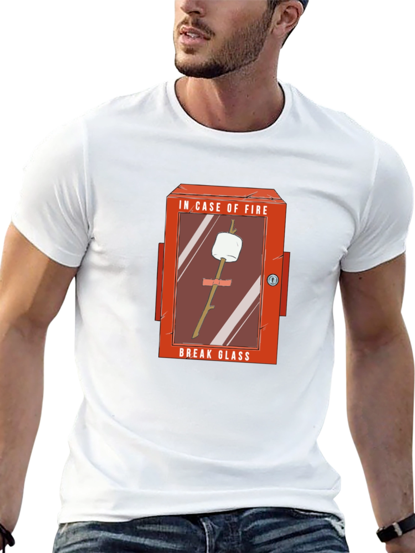 Funny In Case of Fire Marshmallow T-Shirt