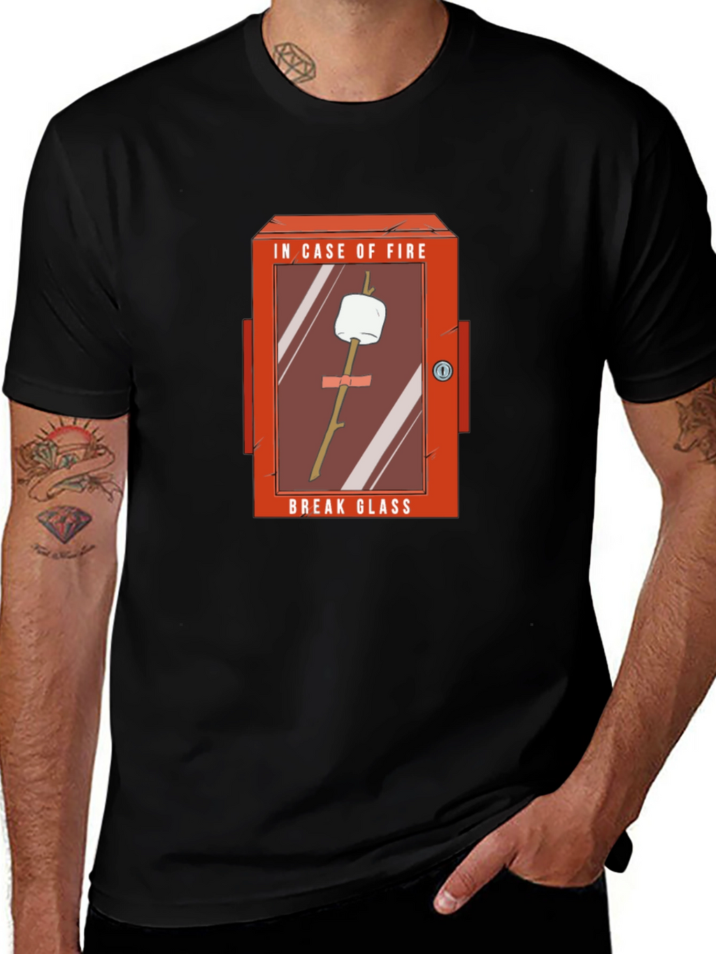 Funny In Case of Fire Marshmallow T-Shirt
