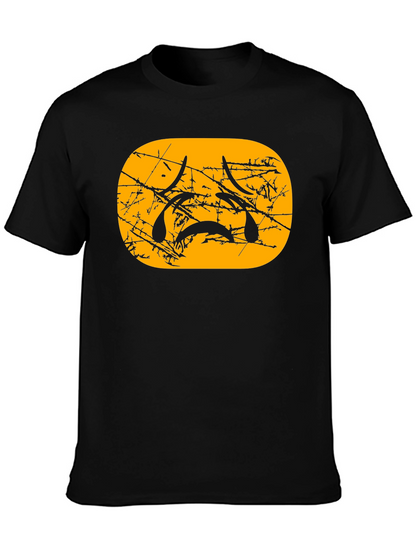 Sad Emoji Graphic Tee - Black Cotton Blend