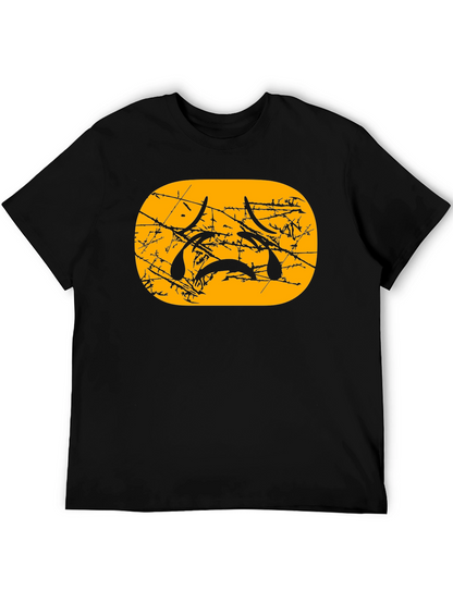 Sad Emoji Graphic Tee - Black Cotton Blend