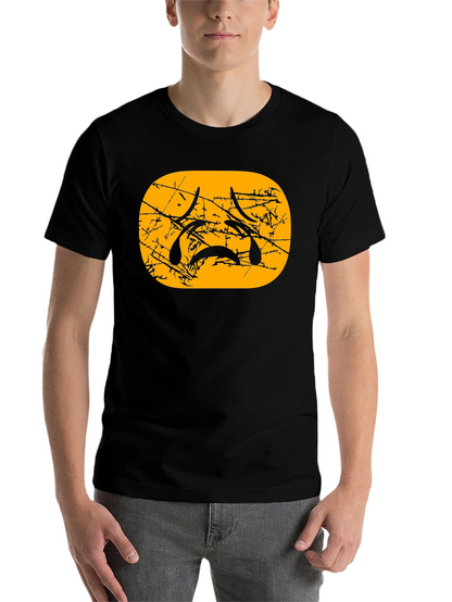 Sad Emoji Graphic Tee - Black Cotton Blend