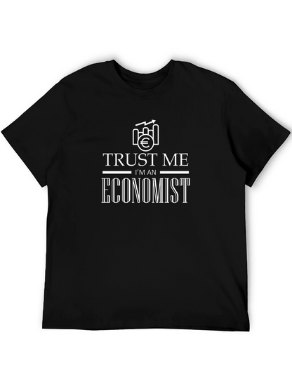Trust Me Im an Economist Black Graphic Tee