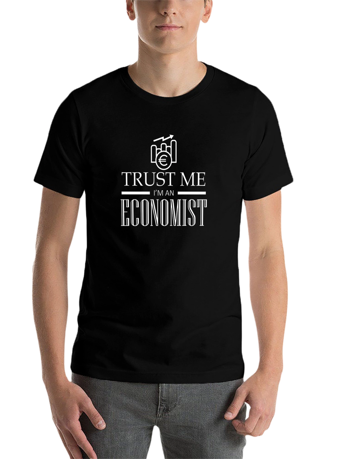 Trust Me Im an Economist Black Graphic Tee