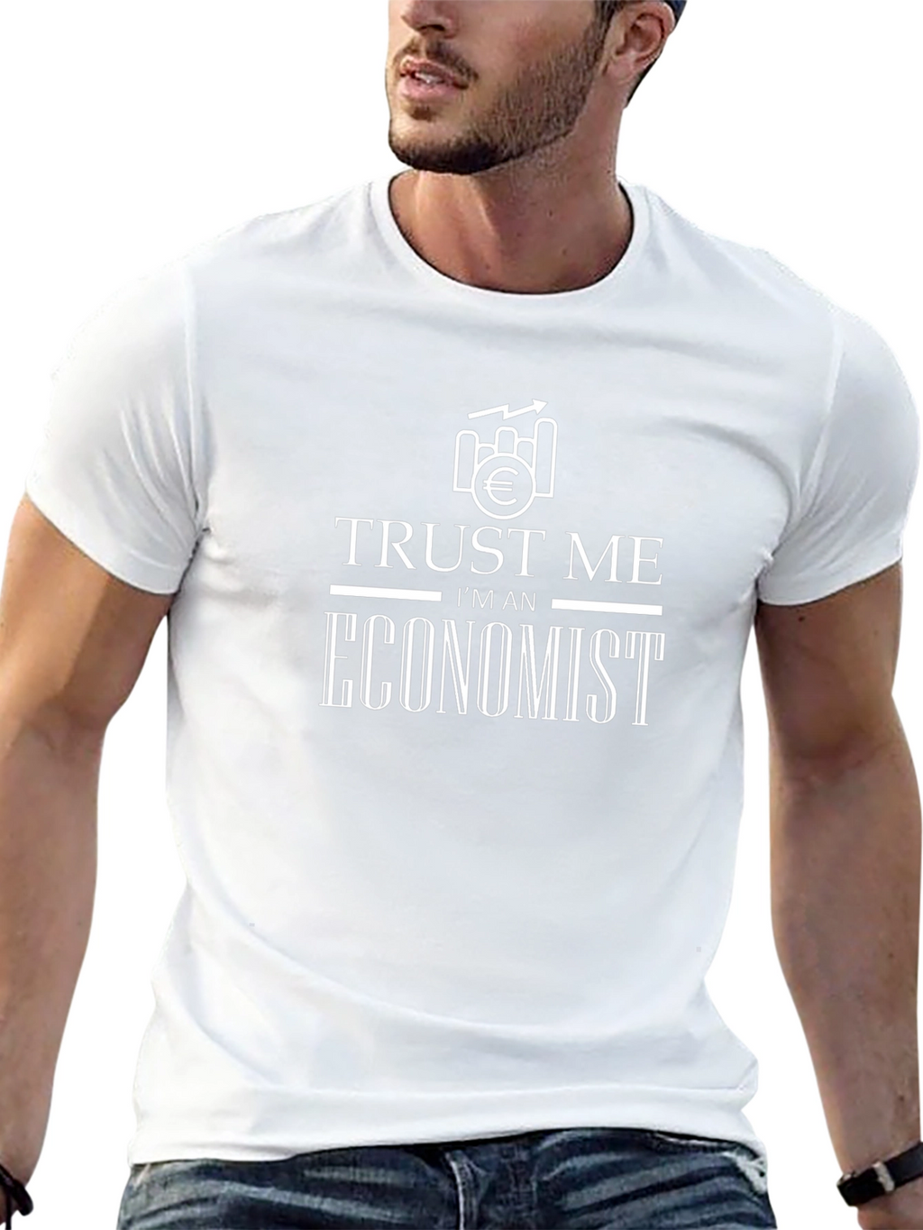Trust Me Im an Economist Black Graphic Tee