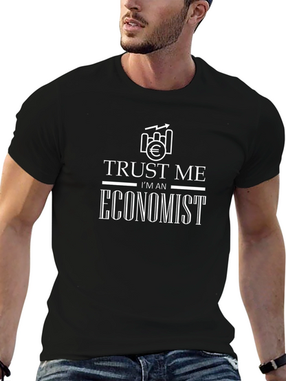 Trust Me Im an Economist Black Graphic Tee