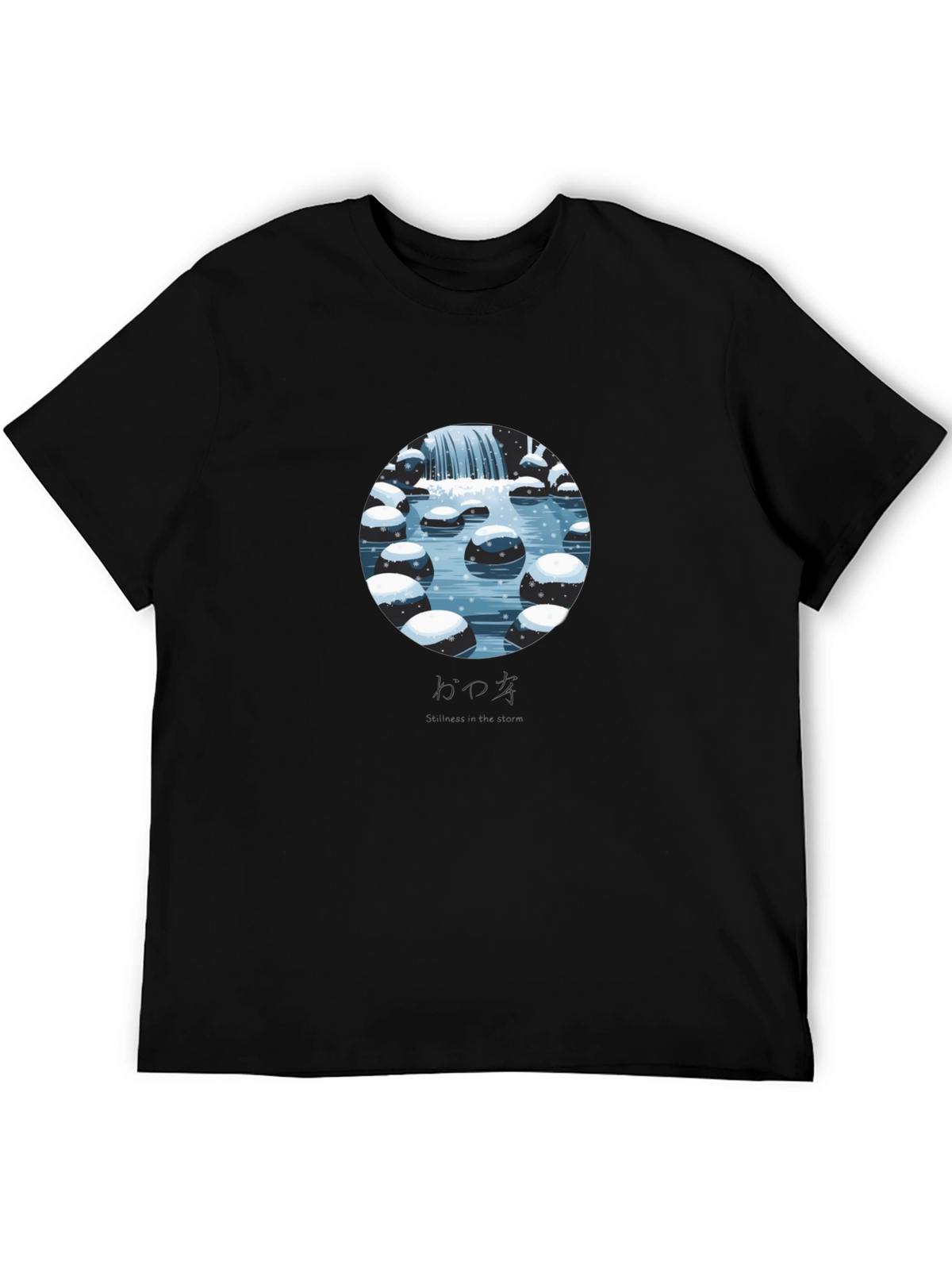 Winter Falls Graphic Tee - Stylish Black T-Shirt
